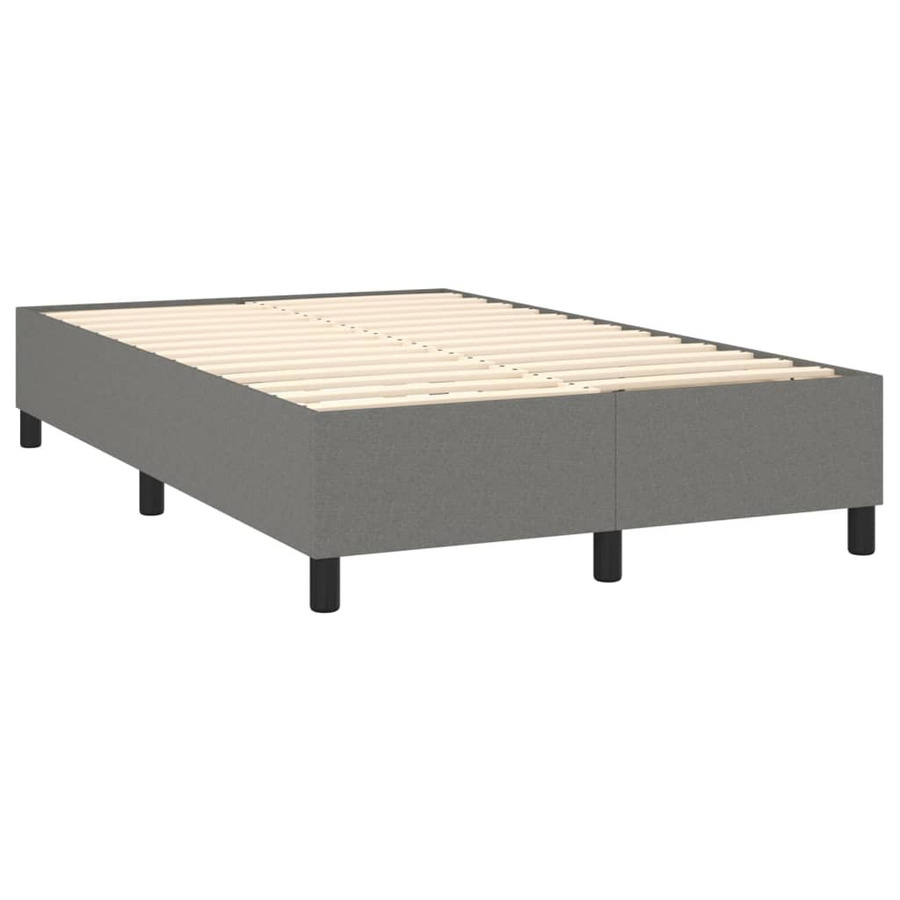 vidaXL Boxspringbett mit Matratze und Taschenfederkern in Grau, B/T/H: 120 x 200 x 35 cm - Bild 2