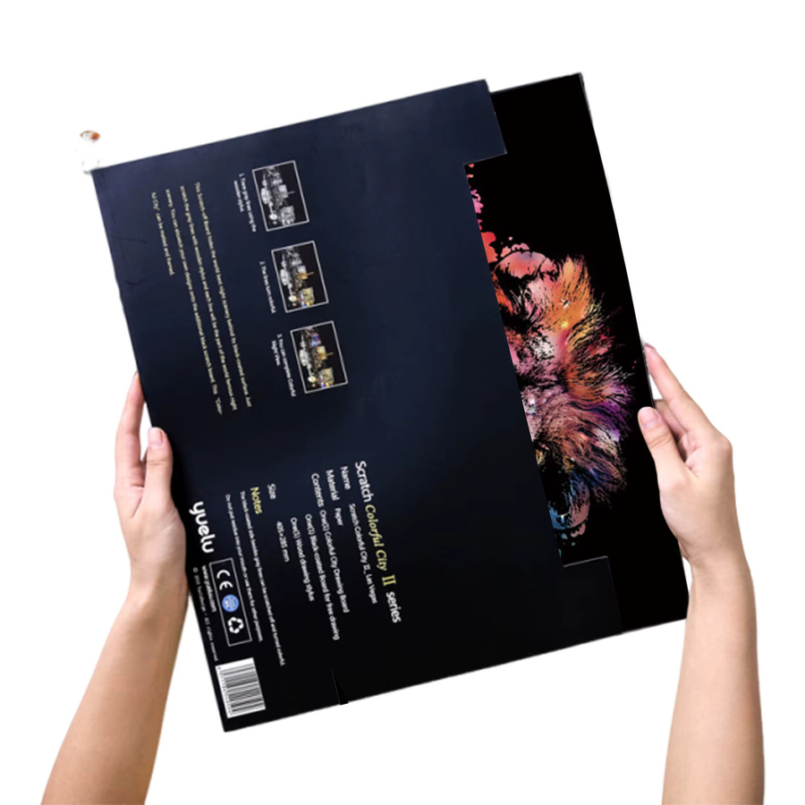 DIY Tier-Rubbelbilder Malset für Jugendliche und Erwachsene mit 3 Werkzeugen, Multicolor, B/H: 40,5 x 28,5 cm - Bild 3