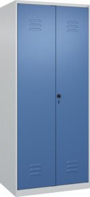 C+P Wäschespind Classic PLUS Garderobenspind mit 2 Abteilen in Fernblau, Stahlkonstruktion mit Sicherheits-Drehriegel, H x B x T: 185 x 80 x 50 cm - Bild 1