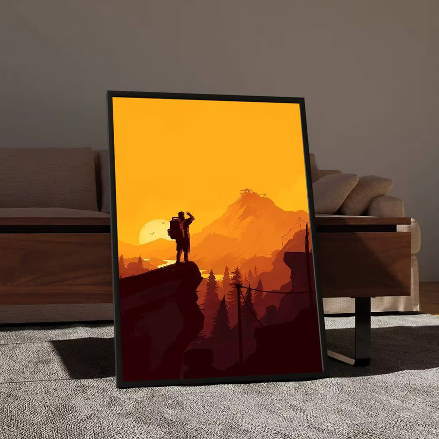 Firewatch Moon Mountain Forest Poster als Wandkunst für deine nordische Heimdekoration - Bild 5