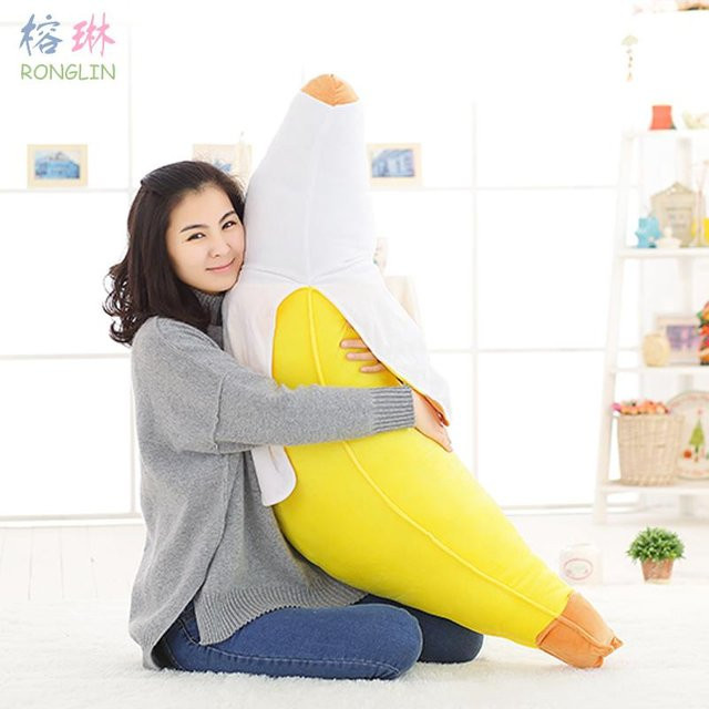 Yiran Health & Beauty Banane Plüschkissen, Gelb, 70cm - Bild 1