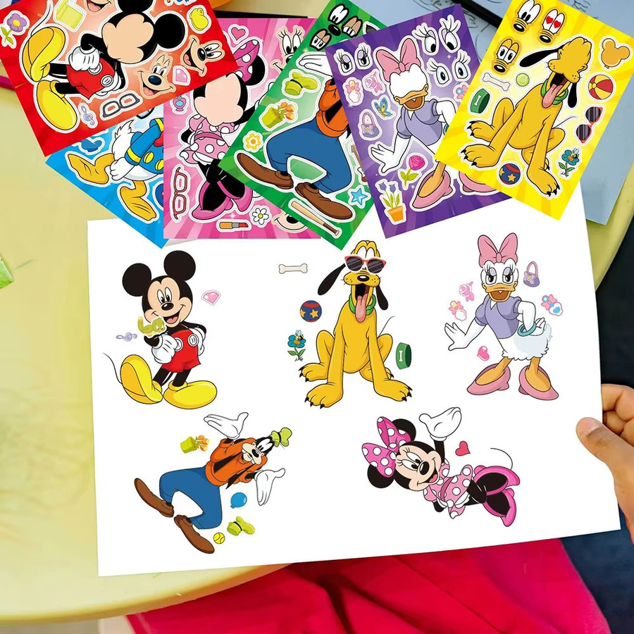 Disney Make-a-Face Puzzle-Aufkleber, 12 Blatt, Bunt - Bild 4