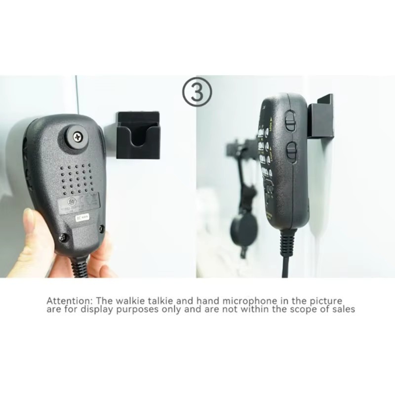 Selbstklebender Gepäckträger in Schwarz für die Automontage zur Aufbewahrung von Walkie-Talkies - Bild 2