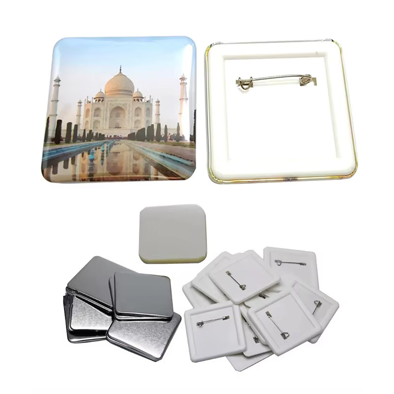 DIY Magnet Kühlschrank Abzeichen Set aus Metall, 50 x 50 mm, 100 Stück - Bild 3