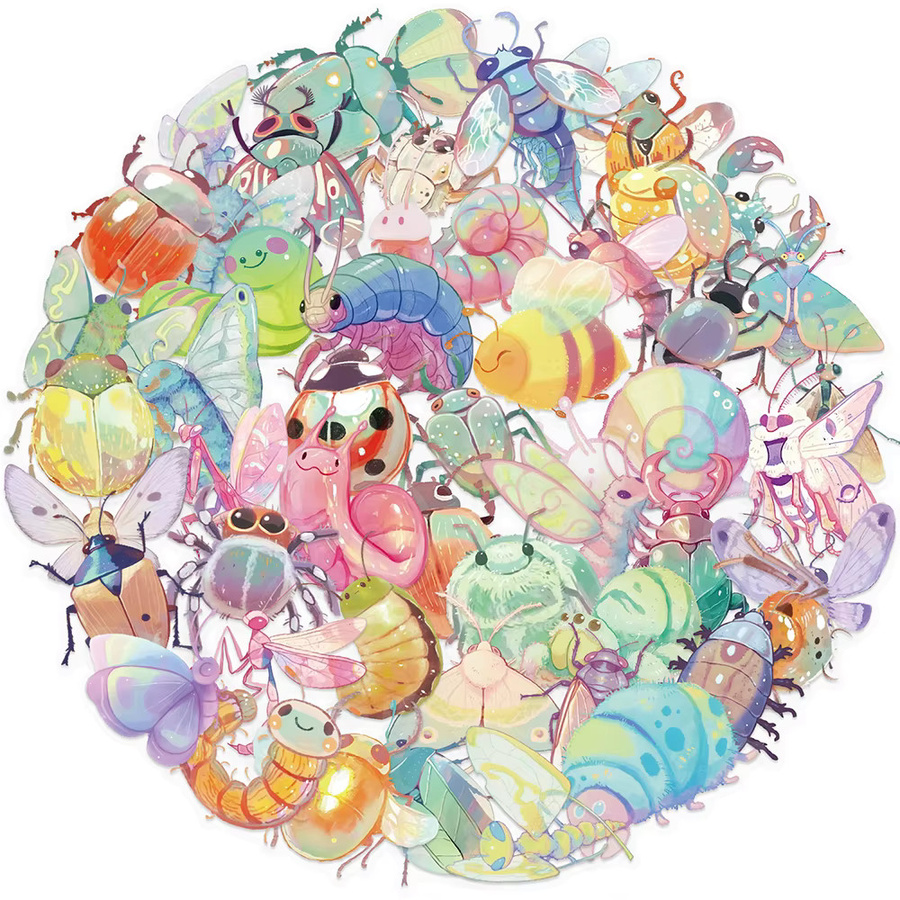 Charile Kawaii Tier Insekt Aufkleber, transparent, multicolour - Bild 1