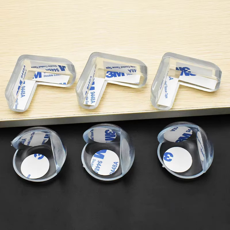 4er-Set Baby Sicherheitsecken aus Silikon in Transparent als Eckkantenschutz und Steckdosenschutz zur Kollisionsvermeidung - Bild 2