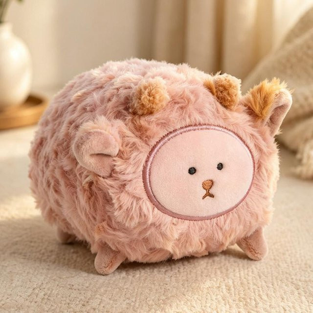 Yiran toy Lamm Puppe Plüschtier, Weiß Rosa Pink Braun, ab 14 Jahren - Bild 1