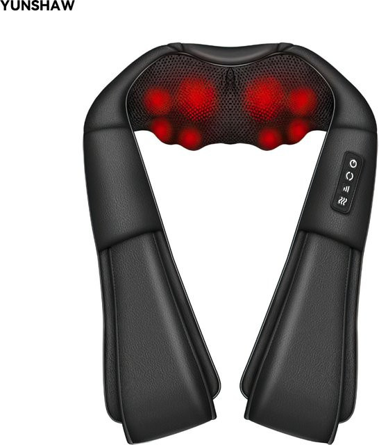 Ekmoey Nackenmassagegerät mit Wärmefunktion, Schwarz, Unisex - Bild 1