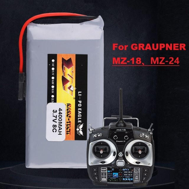 Graupner Li-Ion Pack Akku 3,7 V 4400 mAh für Graupner MZ-18 und MZ-24 Fernsteuerungen - Bild 1