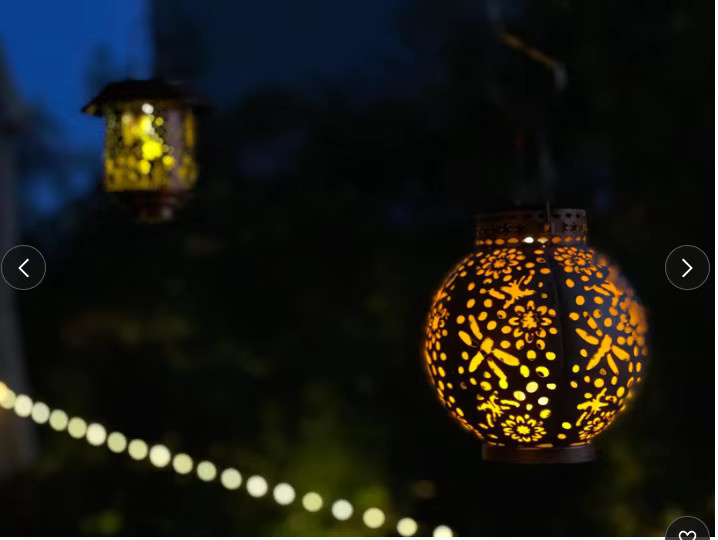 FREEPOWER Solar LED Gartenlaterne Runde Hängelampe mit Warmweißem Licht und IP65 Wasserdichtigkeit in Weiß - Bild 6