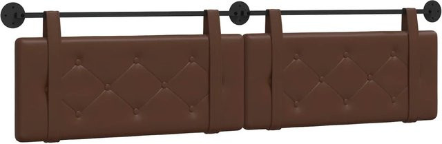 vidaXL Wandmontiertes Polsterpaneel aus Kunstleder in Braun, B/H/T: 210 x 55 x 5 cm - Bild 1