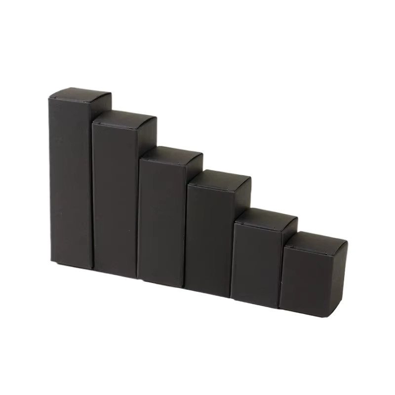 50 Stück faltbare Kraftpapier-Boxen in Schwarz und Weiß als rechteckige Geschenkboxen für Kerzen, Süßigkeiten, Hochzeiten oder Partys - Bild 3