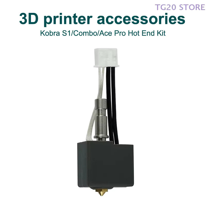 Anycubic Kobra S1 Hotend Kit mit Messingdüse aus gehärtetem Stahl für Kobra S1 Combo und Ace Pro, Durchmesser: 0,4 mm, 0,8 mm, 1,0 mm - Bild 2