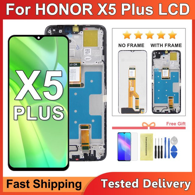 Honor X5 Plus Ersatzdisplay mit Rahmen, LCD Touchscreen in Schwarz, refurbished - Bild 1