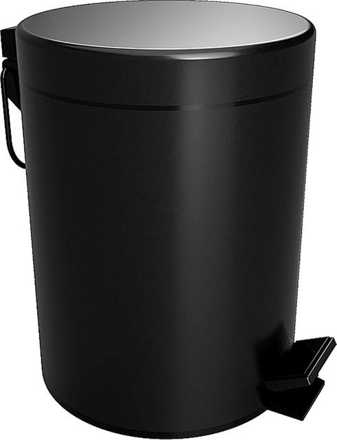 Brillantbad BARK Abfalleimer Messing Schwarz mit Soft Close und Pedal, 5 Liter, B/T/H: 20,0 x 28,0 x 20,5 cm - Bild 1