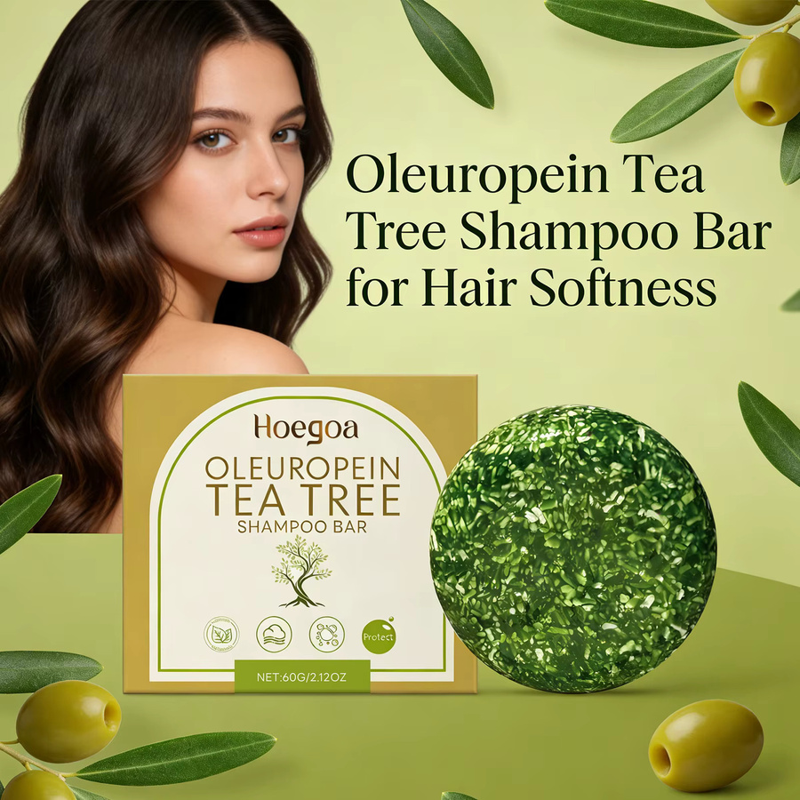 HOEGOA Shampoo-Bar Oleuropein & Teebaumöl, Fettiges Haar, Unisex - Bild 3