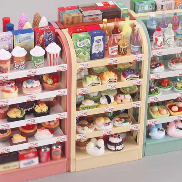 MSFTOYS Miniatur Store Display Regal, Puppenhaus Möbel, Küche Dekoration - Bild 1