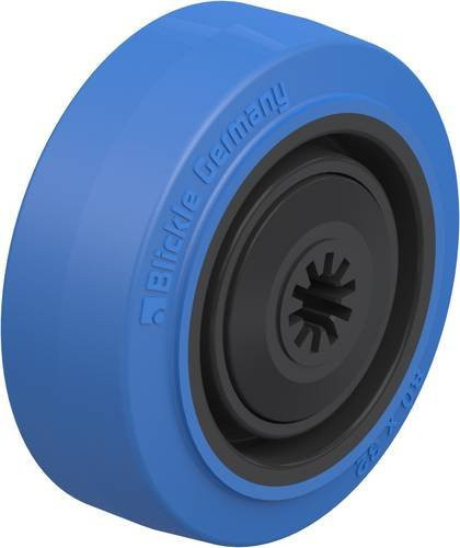 Blickle Kunststoff-Rad POEV 80/8KF-SB in Blau und Schwarz mit einem Durchmesser von 80 mm und einer Tragfähigkeit von maximal 140 kg - Bild 1
