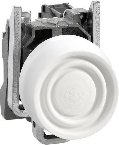 Schneider Electric XB4BPS11EX Drucktaster weiß aus Metall, tastend, 600V 6A - Bild 1