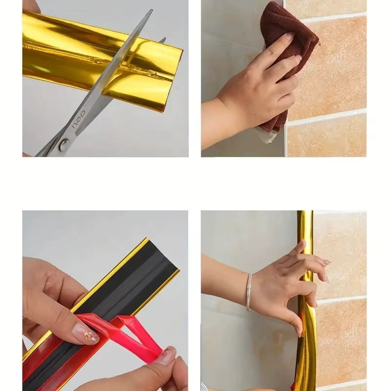 Selbstklebendes PVC Stoßschutzband in Weiß als dekorativer Wandaufkleber und Kantenschutz für Möbel und Wandecken - Bild 5