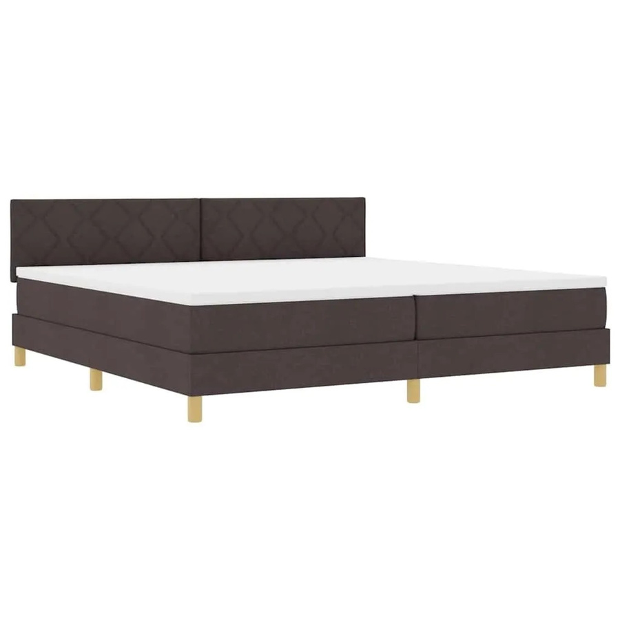 vidaXL Boxspringbett Hybrid mit Matratze und Taschenfederkern in Braun, B/T: 200 x 200 cm - Bild 2