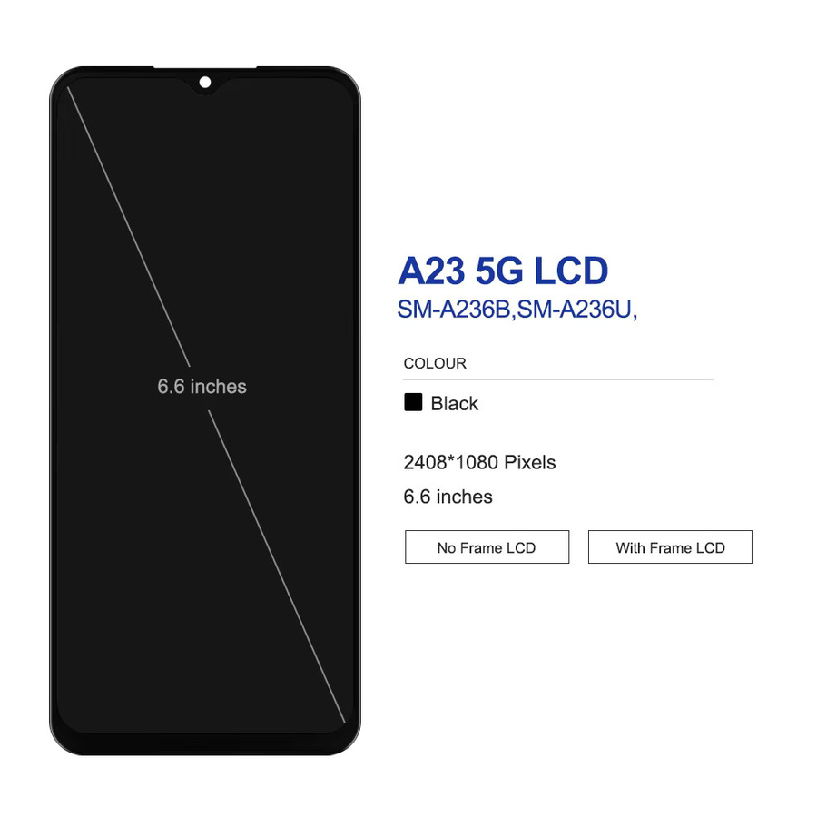 Samsung A23 5G LCD-Display mit Touchscreen Digitalisierer in Schwarz, 6,6 Zoll - Bild 2