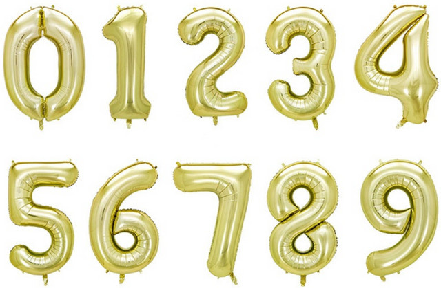 LQZZY Zahlenballons in Champagner-Gold, 40 Zoll Folienballons für Geburtstage und Jubiläen - Bild 1