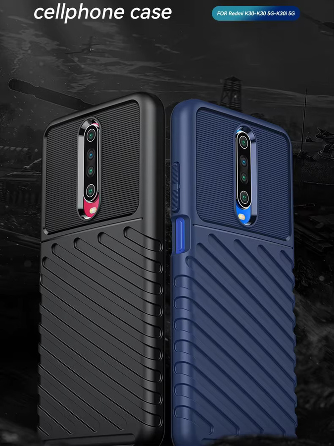 Stoßfeste Silikon-Handyhülle von Xiaomi für Redmi K30 4G, Redmi K30 5G, Redmi K30i 5G und Poco X2 in Blau - Bild 5
