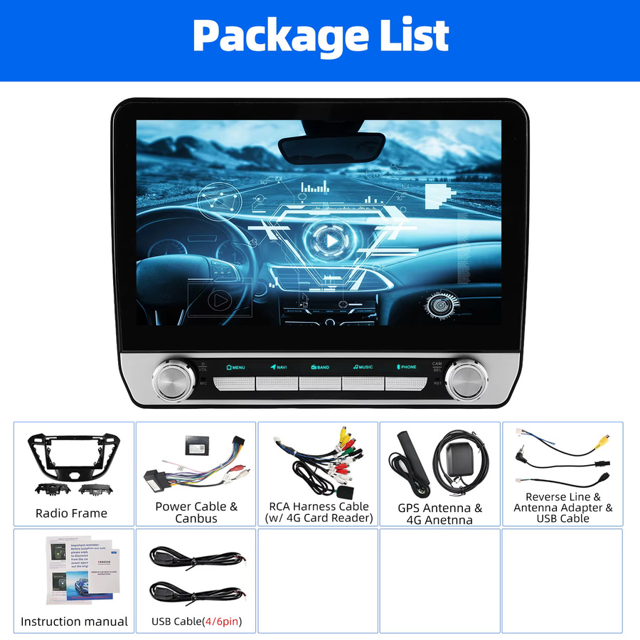 MOPECT Android 15 Autoradio für Ford Transit Custom 2013-2021 mit 10,1 Zoll Touchscreen, 6+128GB, 8-Kern, Wireless Carplay, 4G, GPS, Bluetooth, DAB und AHD Rückfahrkamera, Schwarz - Bild 7