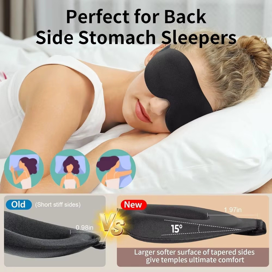YUKUI 3D Schlafmaske Augenabdeckung, Unisex - Bild 2