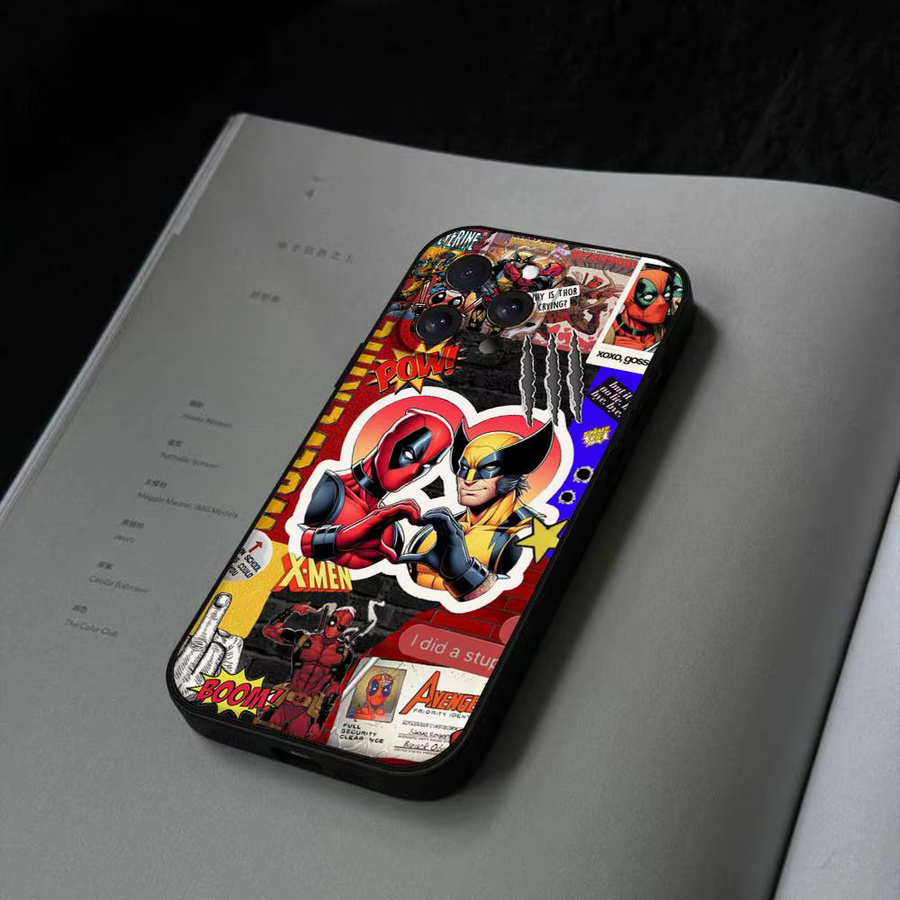 Handyhülle Deadpool und Wolverine für iPhone 15 Pro Max 14 Pro 13 Mini 12 11 X XR XS SE 16 Plus multicolor - Bild 4
