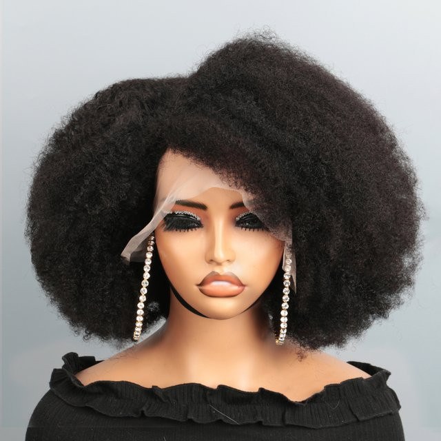 NY Afro-Perücke, Echthaar-Lace-Front-Perücke, 250 % Dichte, Damen - Bild 1