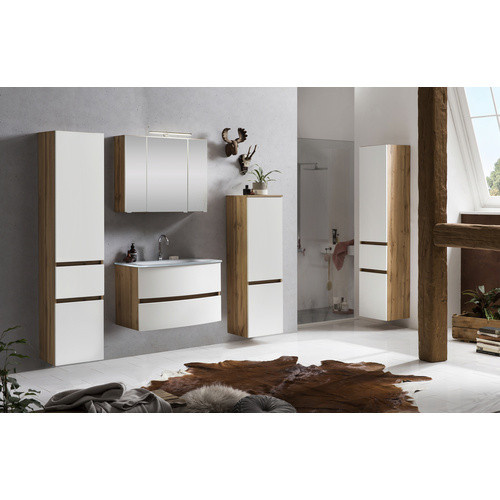 HELD MÖBEL Waschtisch-Set KOPENHAGEN in Weiss, 7-teilig, modern mit LED-Beleuchtung und Soft-Close-Türen, B/H/T: 180 x 40 x 35 cm - Bild 3