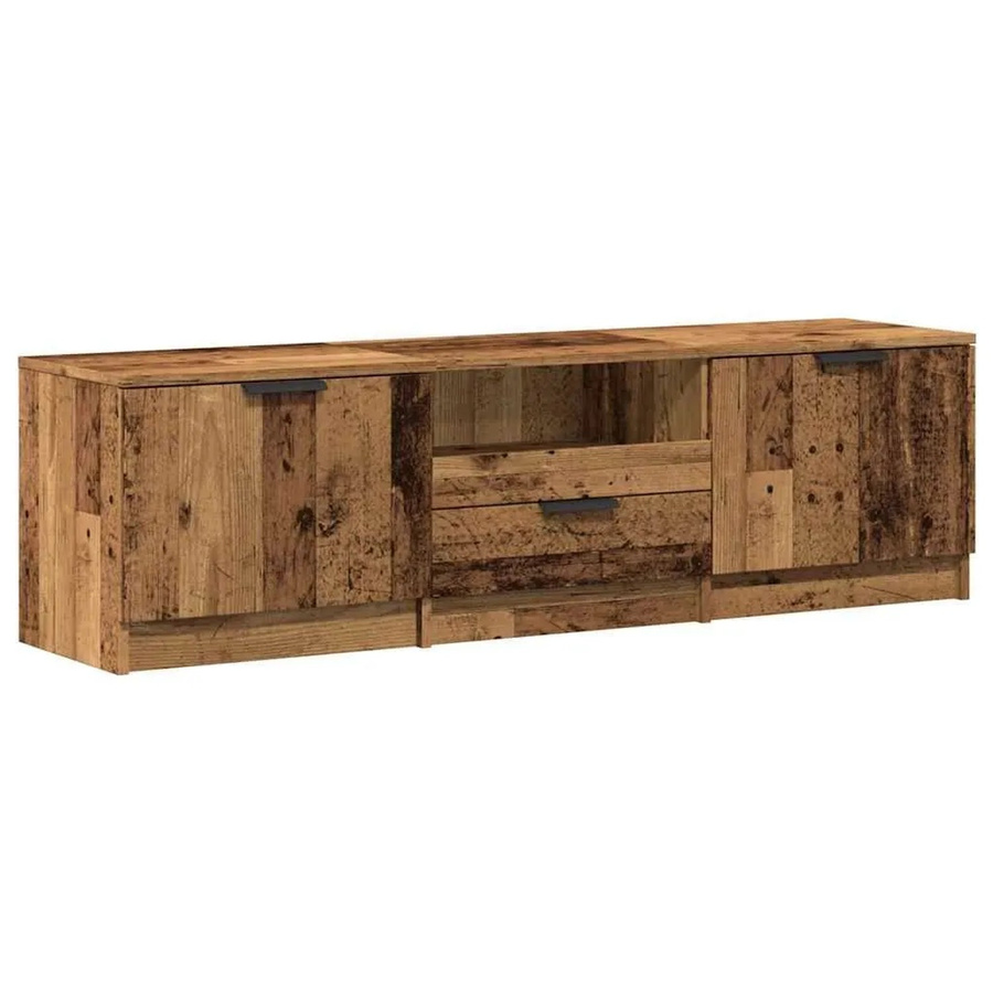 vidaXL TV-Schrank in Altholz-Optik, braun, B/T/H: 140 x 35 x 40 cm - Bild 2