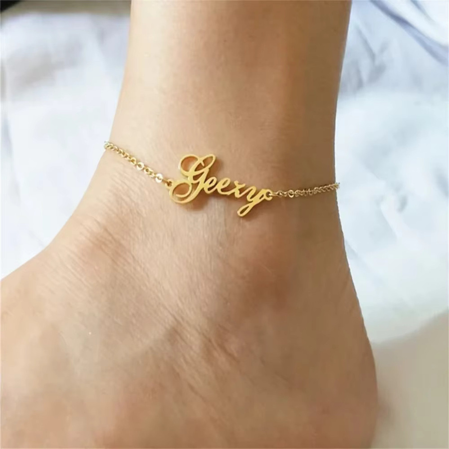 CEYAWEI Fußkettchen Edelstahl, Gold, Damen - Bild 1