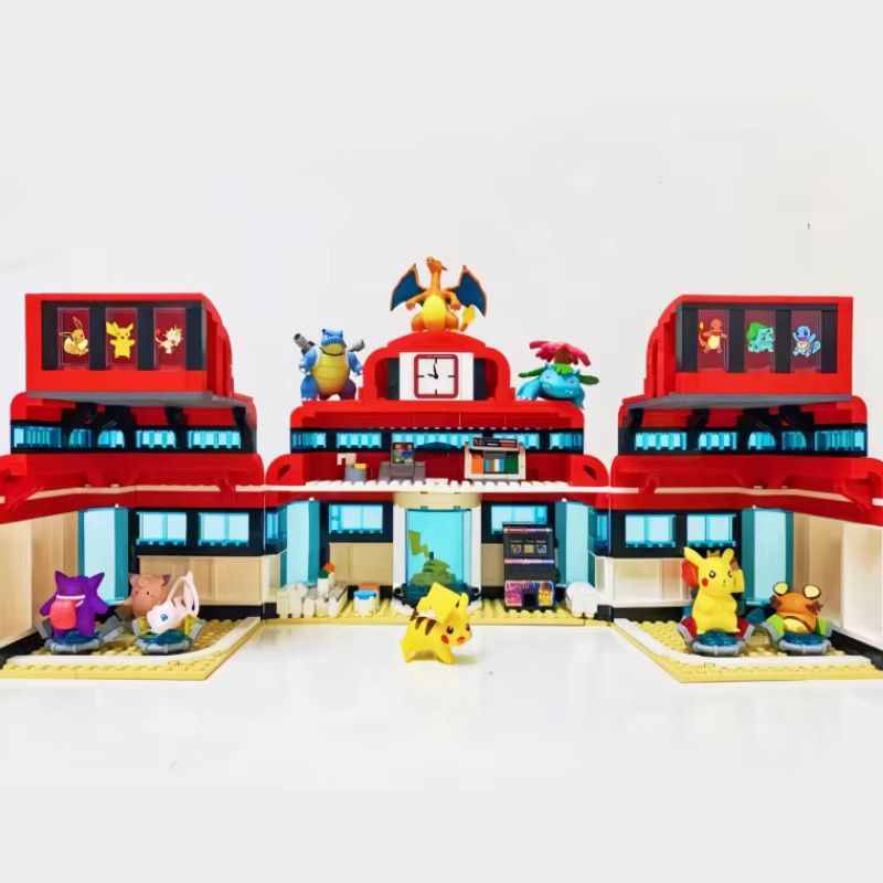 Keeppley Pokémon Center Pikachu Eevee Bausteine, Montagemodell - Bild 1