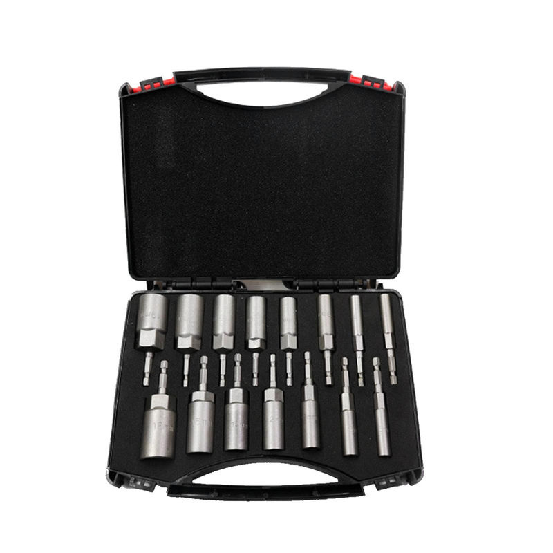 Kkmoon 15-teiliges Power Mutter Fahrer Bohrer Set aus Chrom Vanadium Stahl in Silber, Hex Bit Buchse Set 5,5-19mm - Bild 6