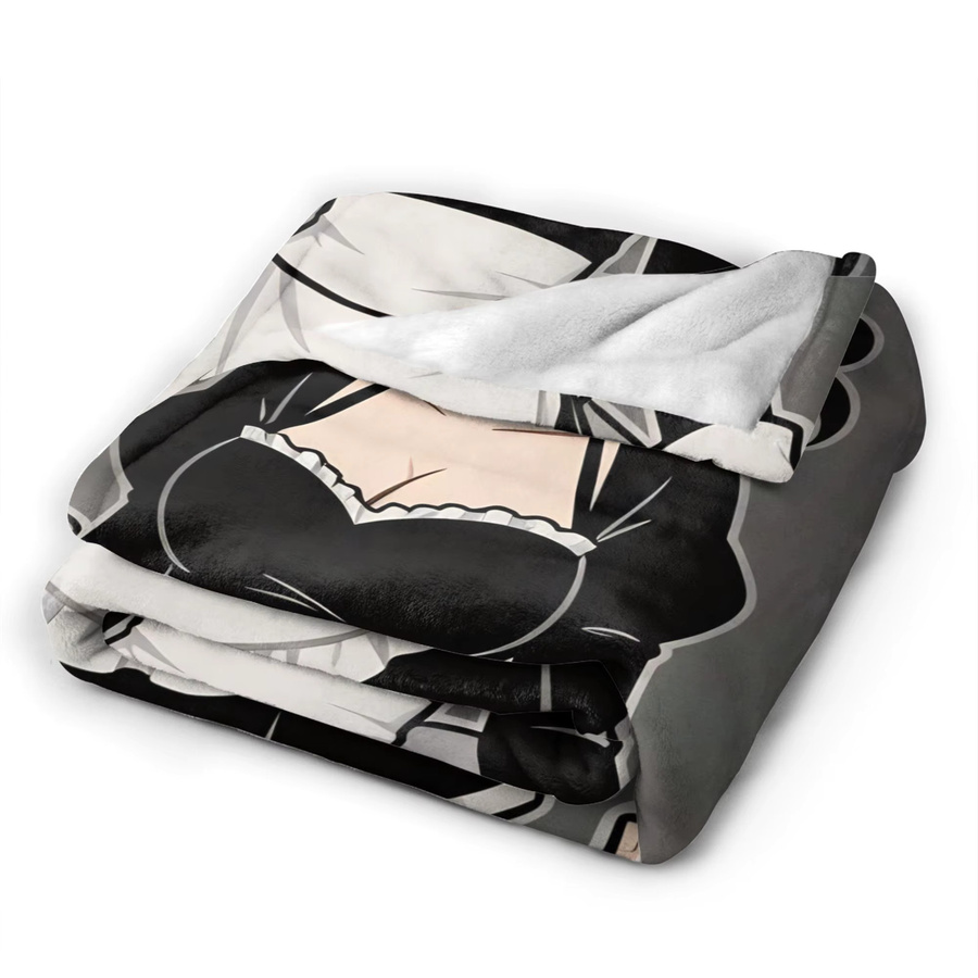 Potdemiel Flanell-Tagesdecke Die Sarg von Andy und Leyley in Grau, weiche Plüsch-Überwurfdecke aus Polyester - Bild 5