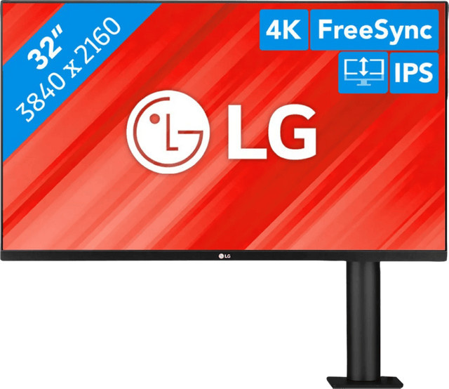 LG Ergo 32UN880K-B.AEU 32 Zoll 4K UHD Monitor mit IPS Display und USB-C in Schwarz - Bild 1