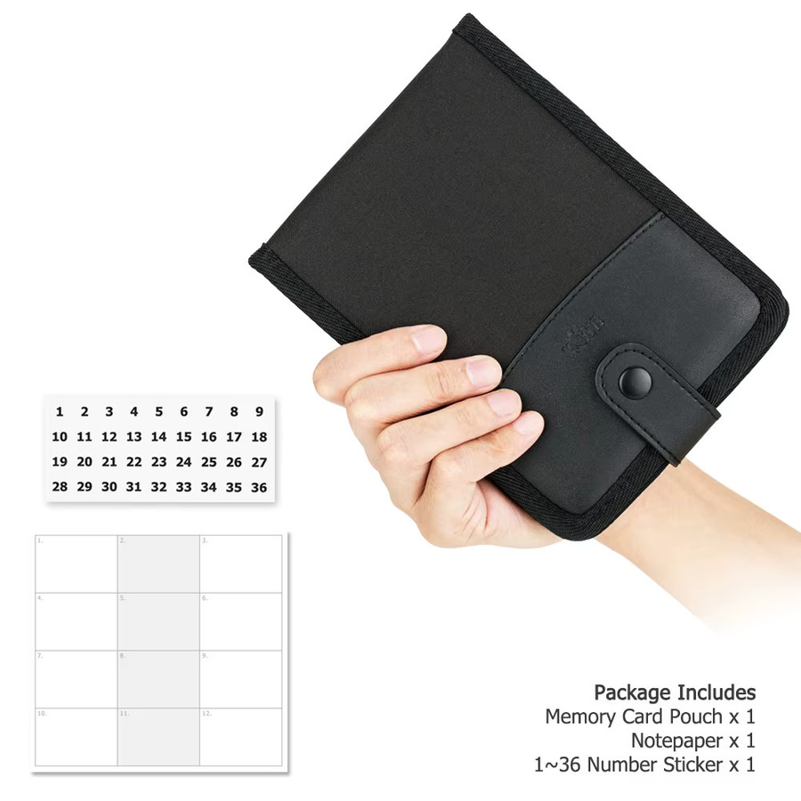 KIWIFOTOS Speicher Karten Etui Organizer für XQD und CF Karten in Schwarz oder Grau - Bild 3