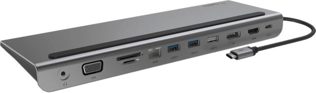 Belkin CONNECT 11-in-1 Multiport-Dockingstation USB-C mit HDMI, DisplayPort und 1GbE in Grau/Schwarz - Bild 1