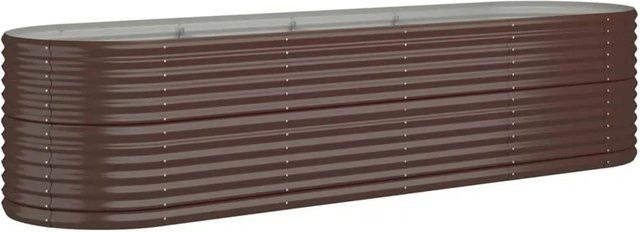Furnicato Hochbeet aus verzinktem Stahl in Braun, B/T/H: 296 x 80 x 68 cm - Bild 1