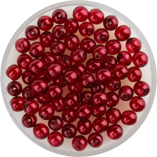 Crystal Renaissance Glaswachsperle, 4mm, Rot, 75 Stück - Bild 1