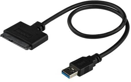 StarTech.com USB 3.0 auf 2,5 Zoll SATA III Adapter Kabel mit UASP für SSD und HDD, Schwarz - Bild 1