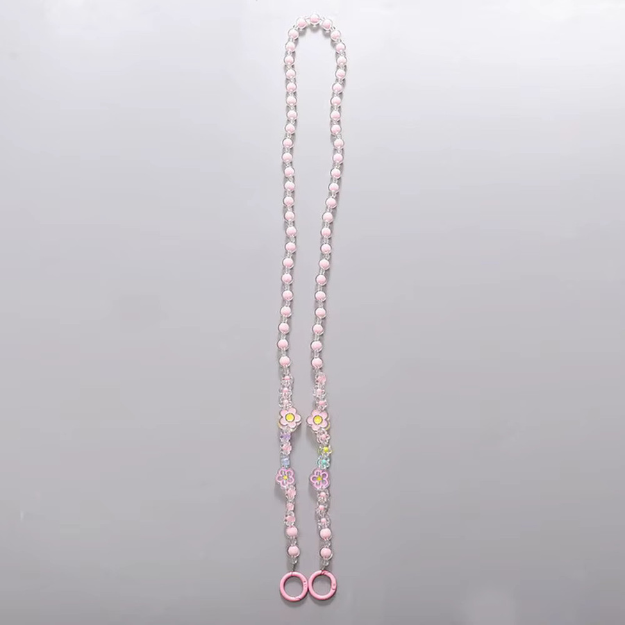 Perlengurt-Handy-Lanyard als Anti-Verlust Schultergurt und tragbares Puppen-Lanyard in Blau und Pink - Bild 1