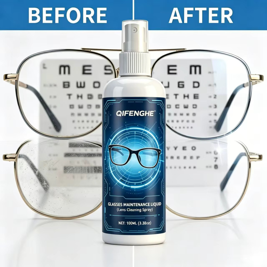 QIFENGHE Reinigungsspray Anti-Beschlag, 100ml, mit Mikrofasertuch - Bild 2