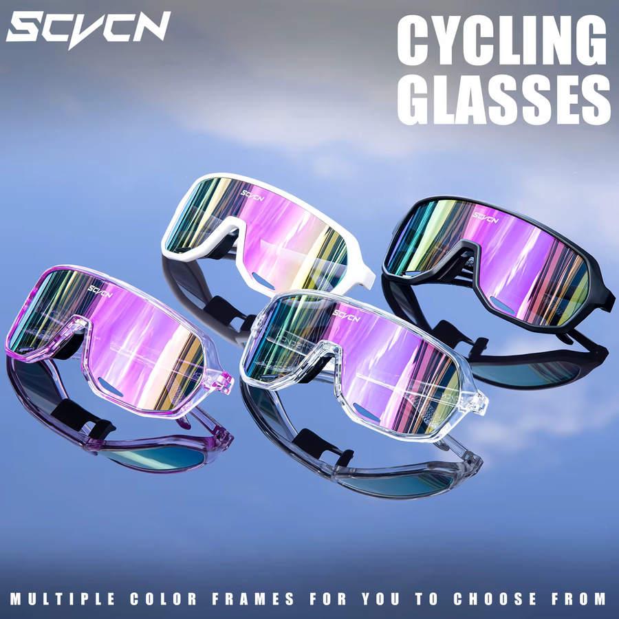 SCVCN Sportsonnenbrille, Unisex, Vollrand, Pink, Kunststoff - Bild 3