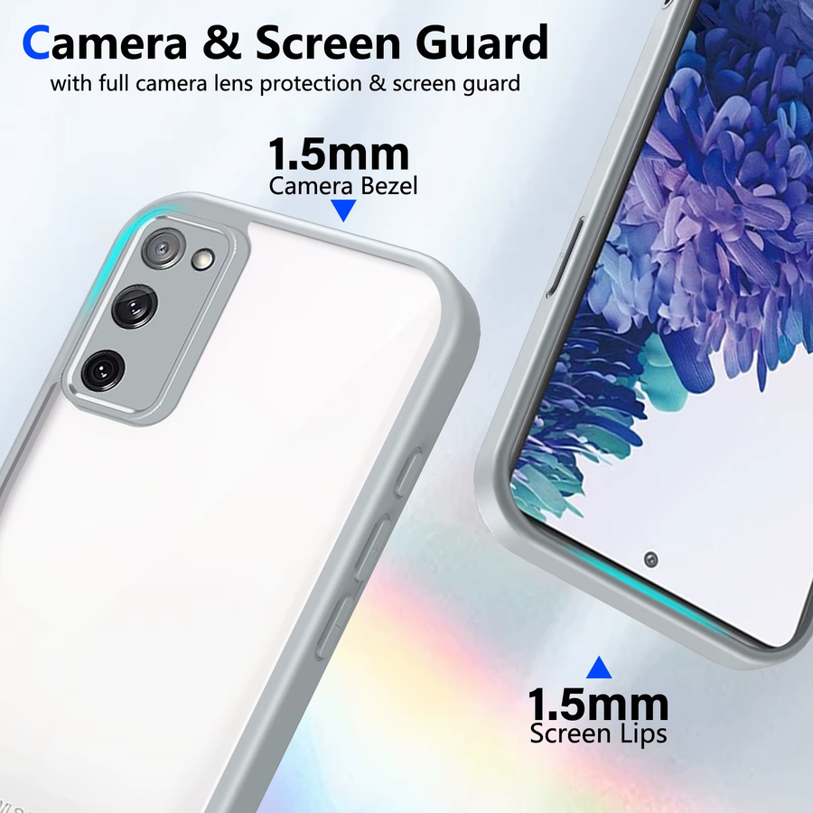 Stoßfeste Silikon-Hülle für Samsung Galaxy S20 FE in Transparent Matt mit Luftkissen-Schutz - Bild 3
