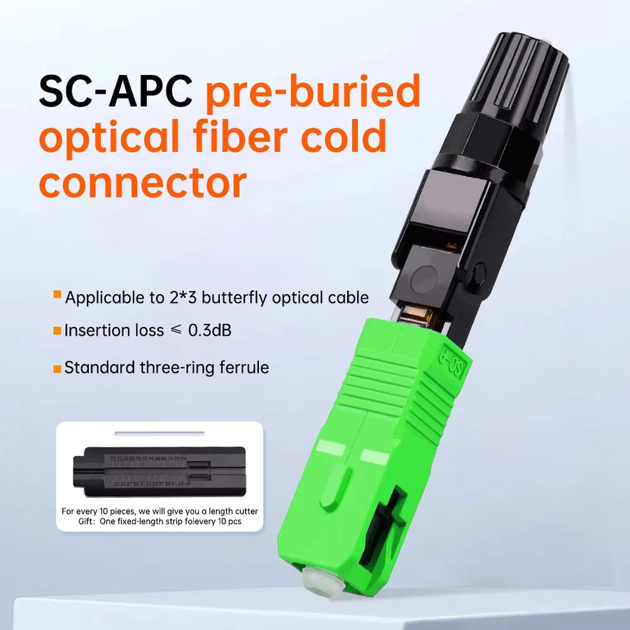 ZoeRax 50 Stück SC APC Embedded Optical Fiber Cold Connector wiederverwendbare Schnellmontage-Stecker für FTTH Single Mode Drop Cable - Bild 4