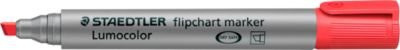 STAEDTLER Lumocolor Flipchartmarker Permanent mit Keilspitze in Rot, 2-5 mm - Bild 1